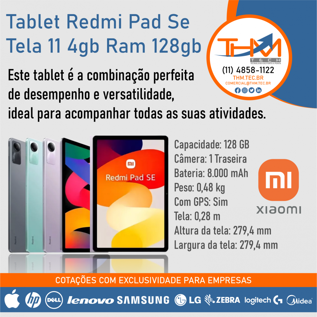 Campanha Tablet Redmi Pad Se